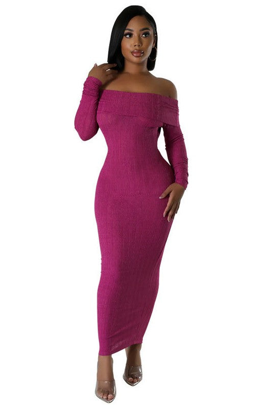 WOMEN FASHION LONG MAXI DRESS FUCHSIA