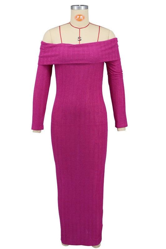 WOMEN FASHION LONG MAXI DRESS FUCHSIA