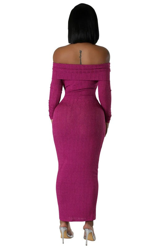 WOMEN FASHION LONG MAXI DRESS FUCHSIA