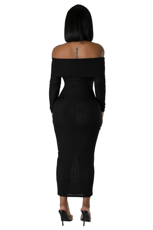 WOMEN FASHION LONG MAXI DRESS BLACK