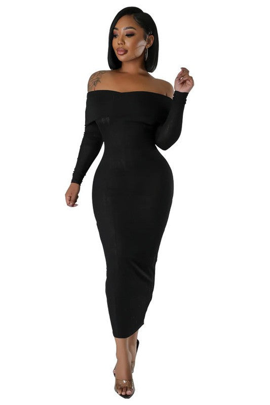 WOMEN FASHION LONG MAXI DRESS BLACK