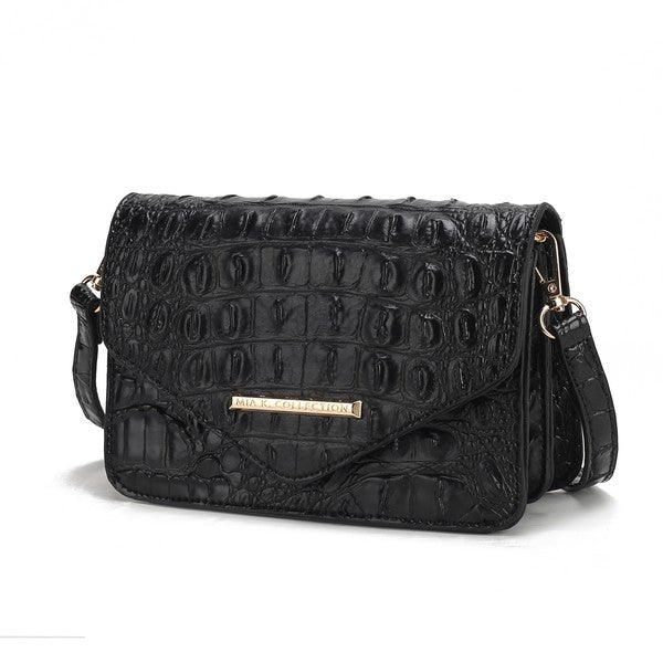 MKF Vanta Solid Croc-Embossed Saddle Bag by Mia K  Shop One Place