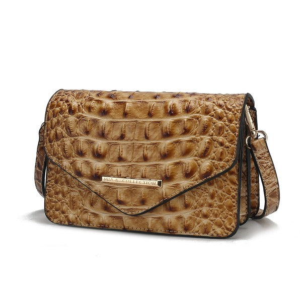 MKF Vanta Solid Croc-Embossed Saddle Bag by Mia K  Shop One Place