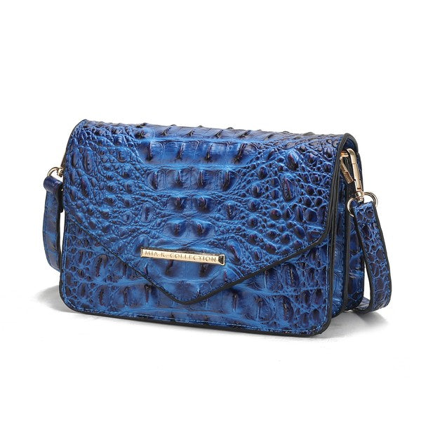 MKF Vanta Solid Croc-Embossed Saddle Bag by Mia K  Shop One Place