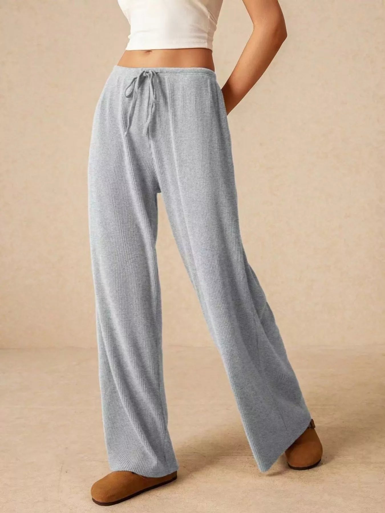 Drawstring Wide Leg Pants  Shop One Place