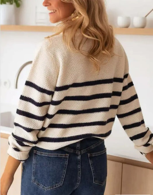 Striped Pullover Sweater  Shop One Place