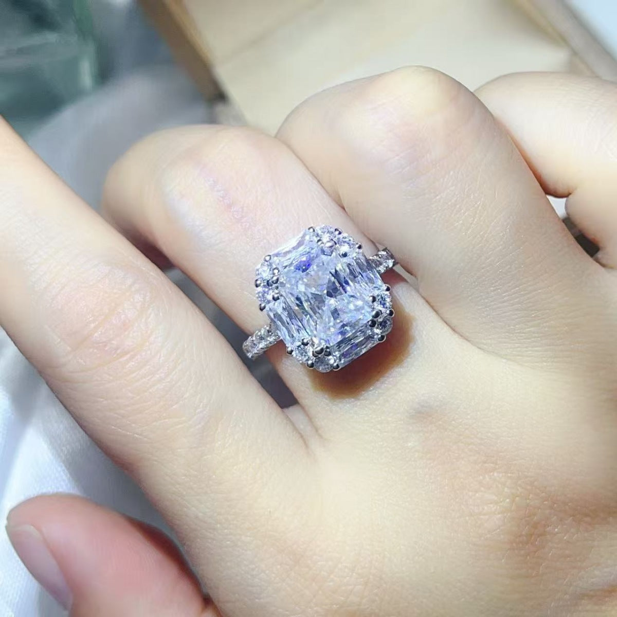 3 Carat Moissanite 925 Sterling Silver Ring  Shop One Place