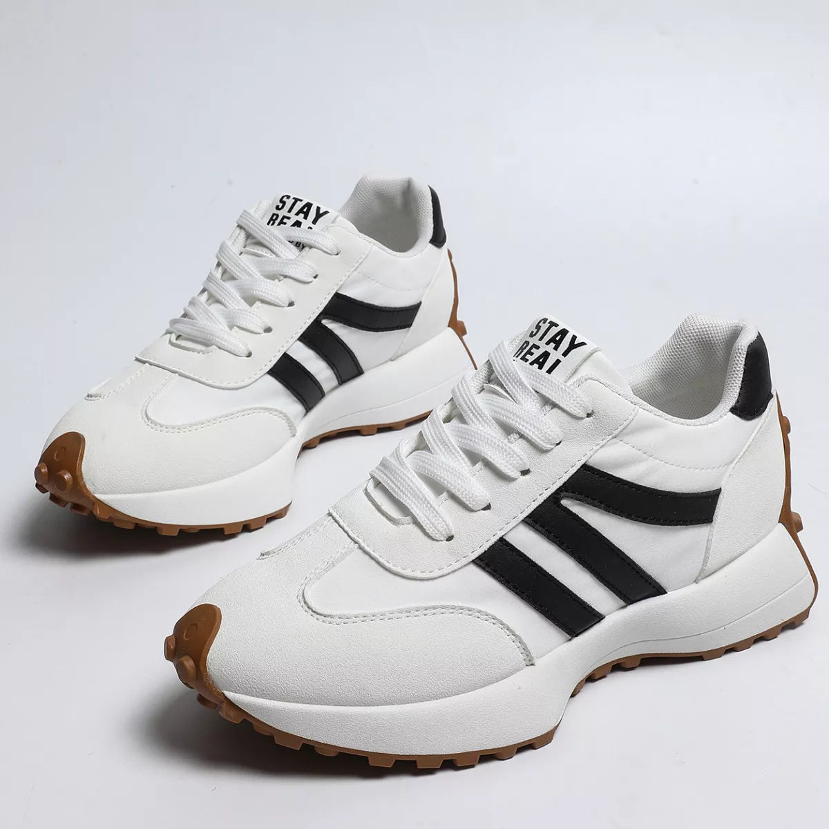 Round Toe Lace Up Sneakers  Shop One Place