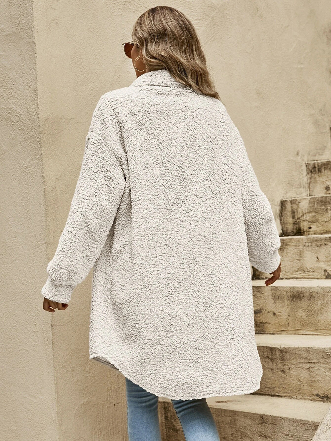 Collared Button Down Coat  Shop One Place
