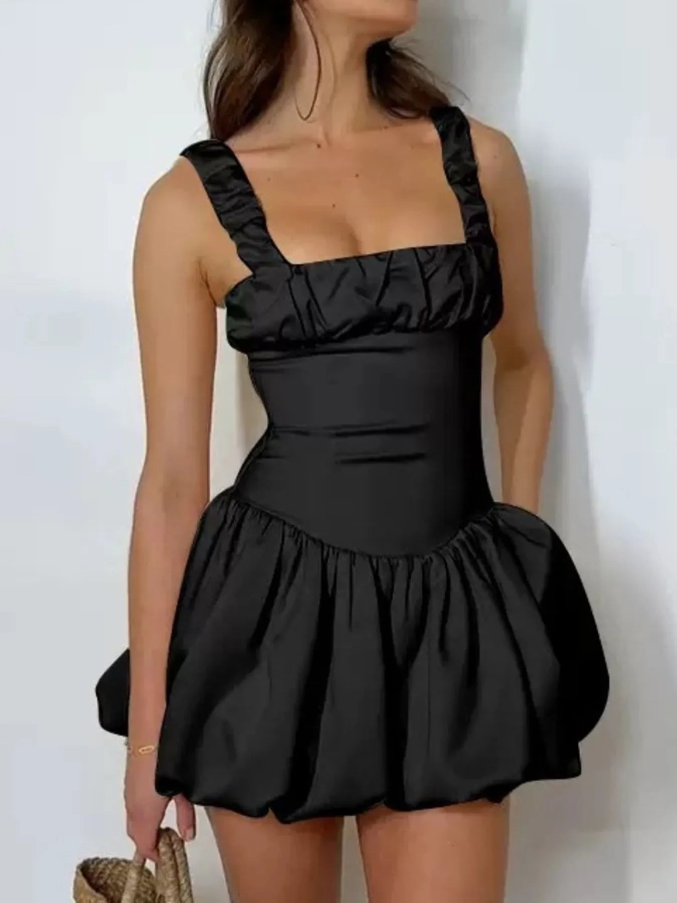 Bubble Hem Mini Dress  Shop One Place