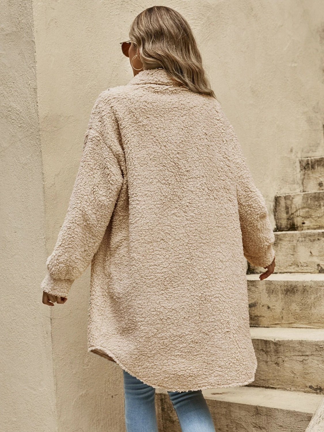 Collared Button Down Coat  Shop One Place