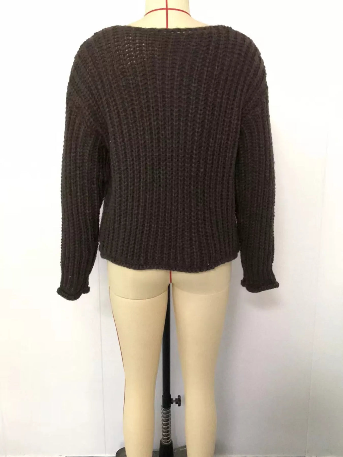 Ribbed Knit Cardigan with Gold-Tone Buttons  Shop One Place