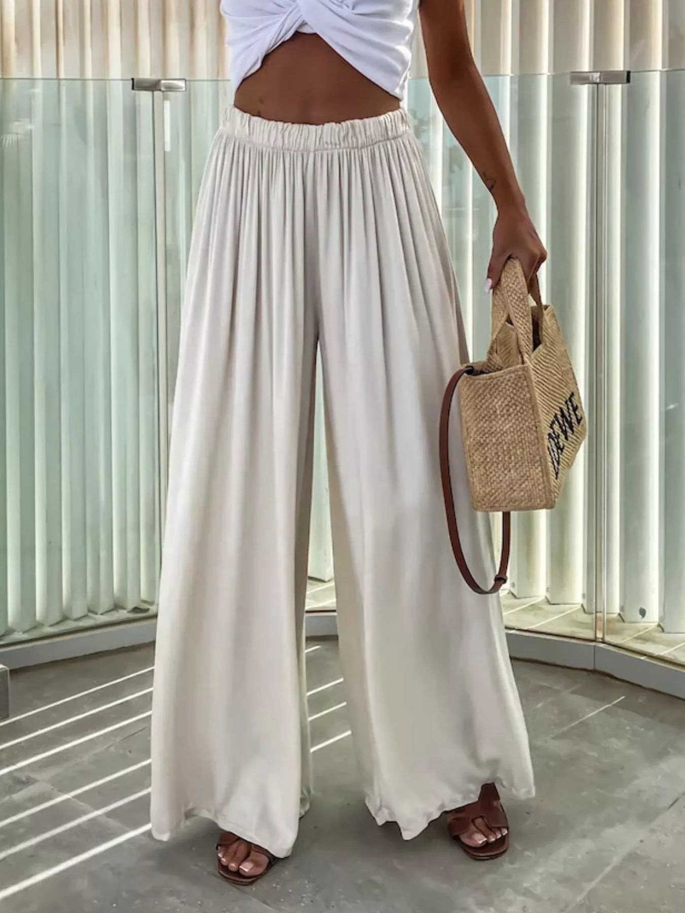 Wide-Leg Flowy Pants  Shop One Place