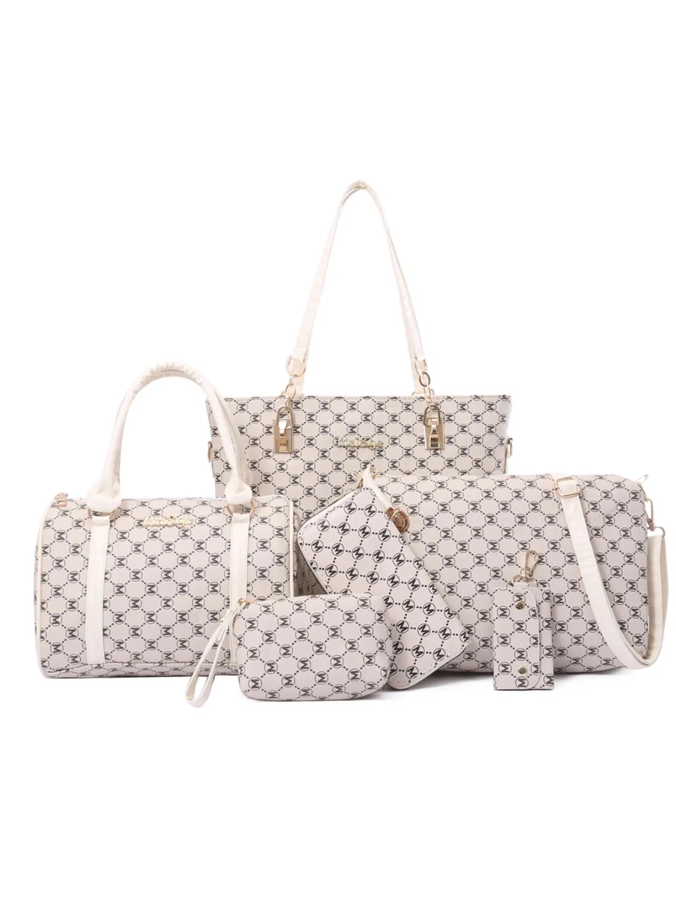 Diamond Pattern 6-Piece Bag Set  Shop One Place