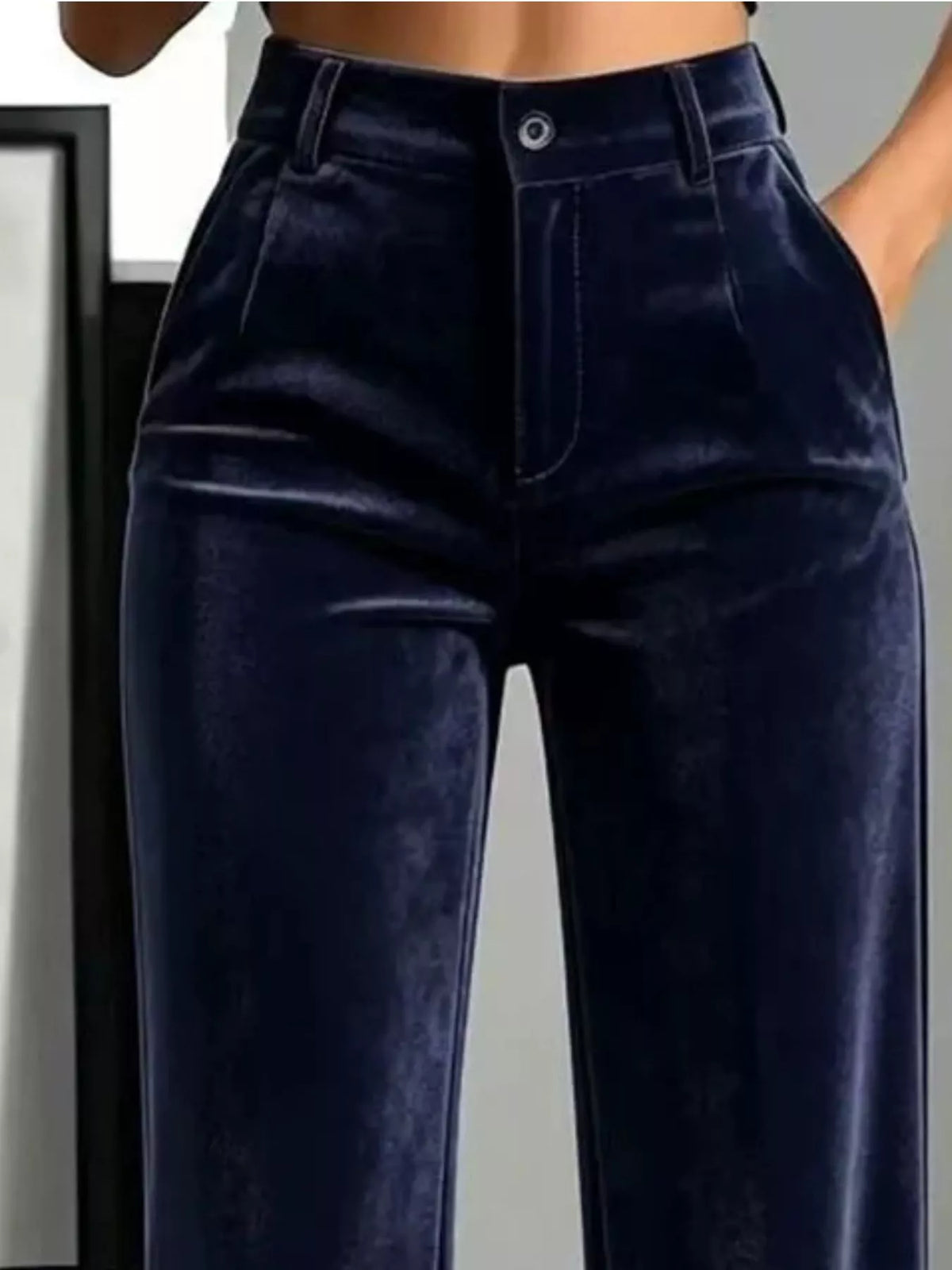 Women's High-Waisted Velvet Pants – view 8