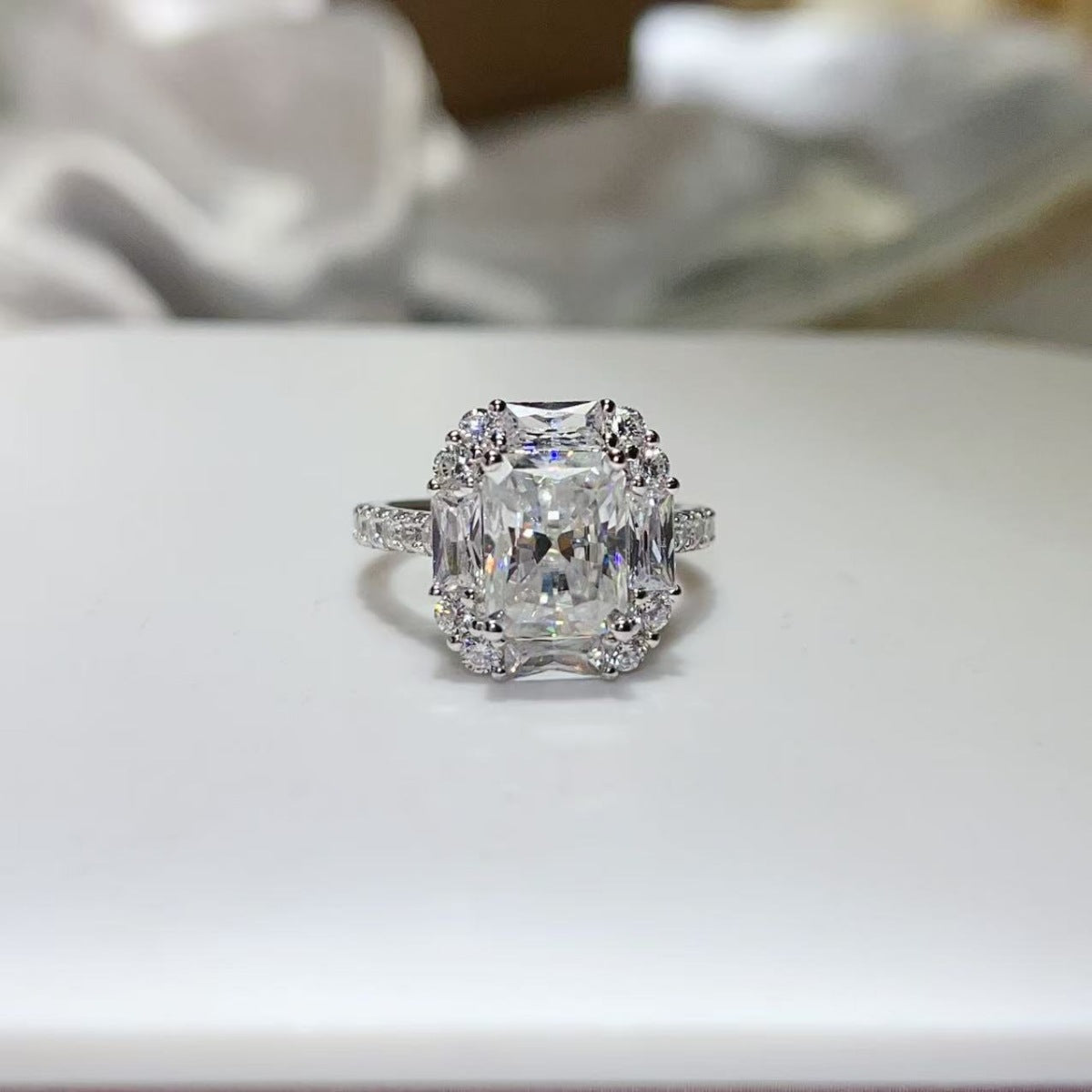 3 Carat Moissanite 925 Sterling Silver Ring  Shop One Place