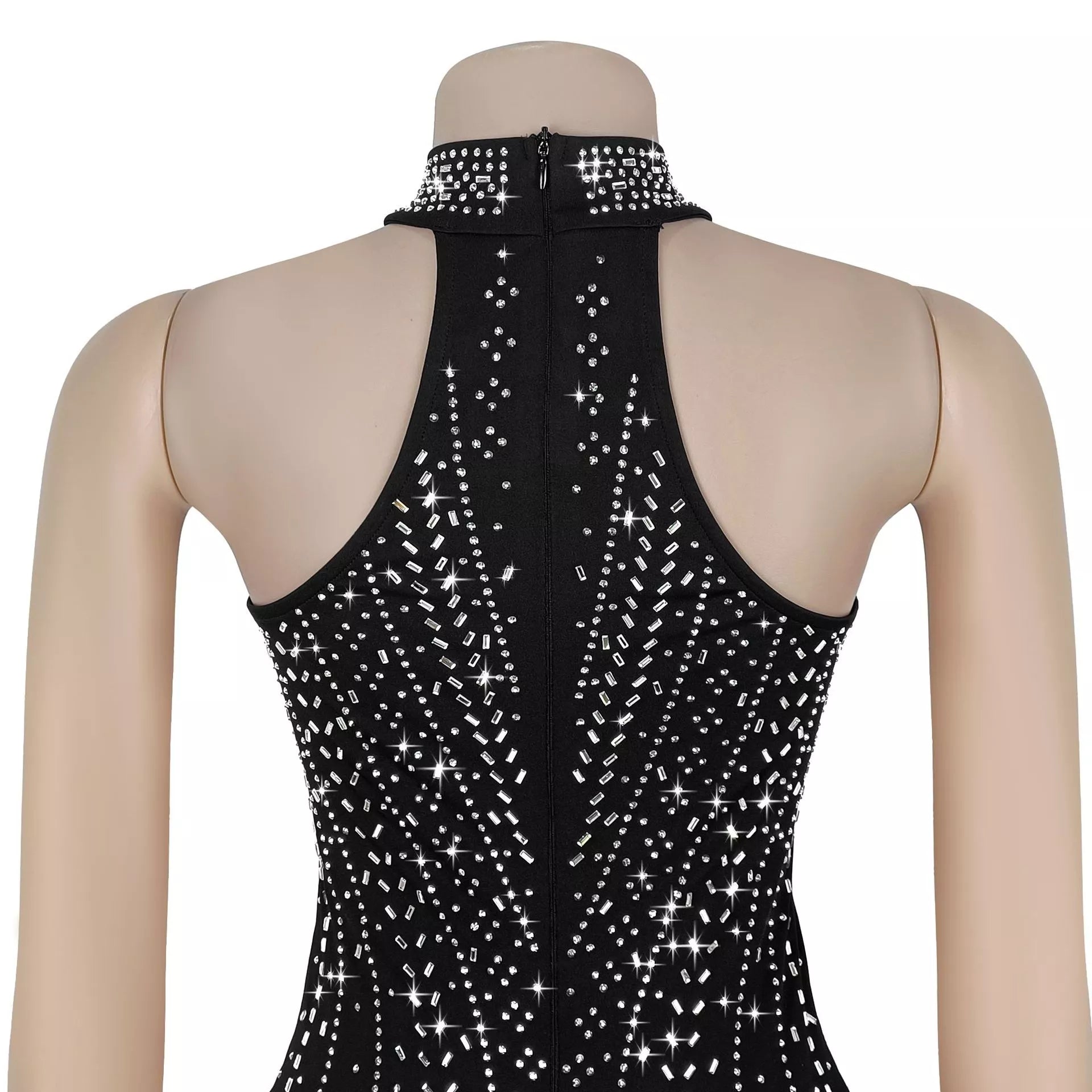 Sparkling Rhinestone Cutout Jumpsuit  Shop One Place
