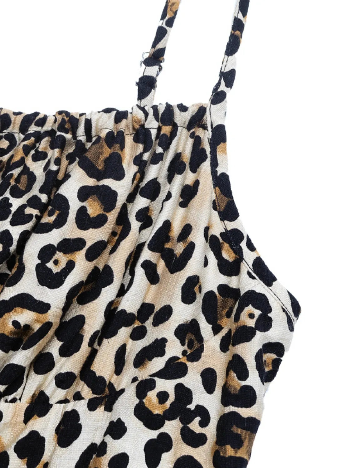 Smocked Leopard Midi Cami Dress  Shop One Place