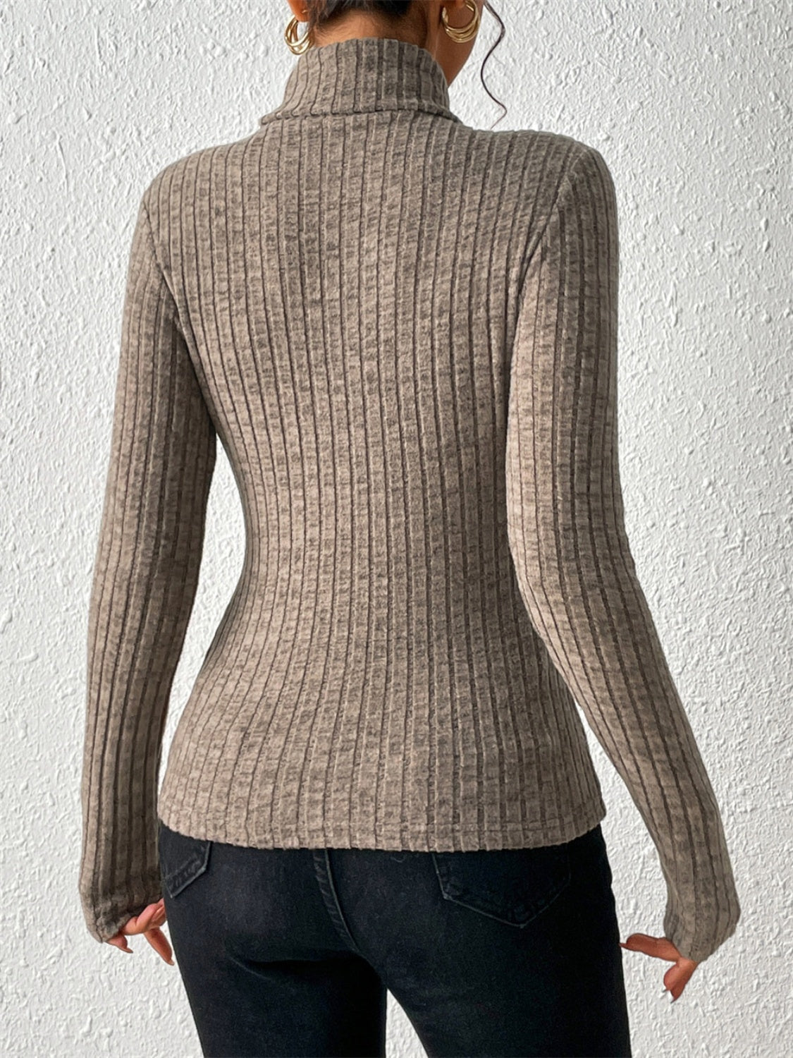 Turtleneck Long Sleeve T-Shirt