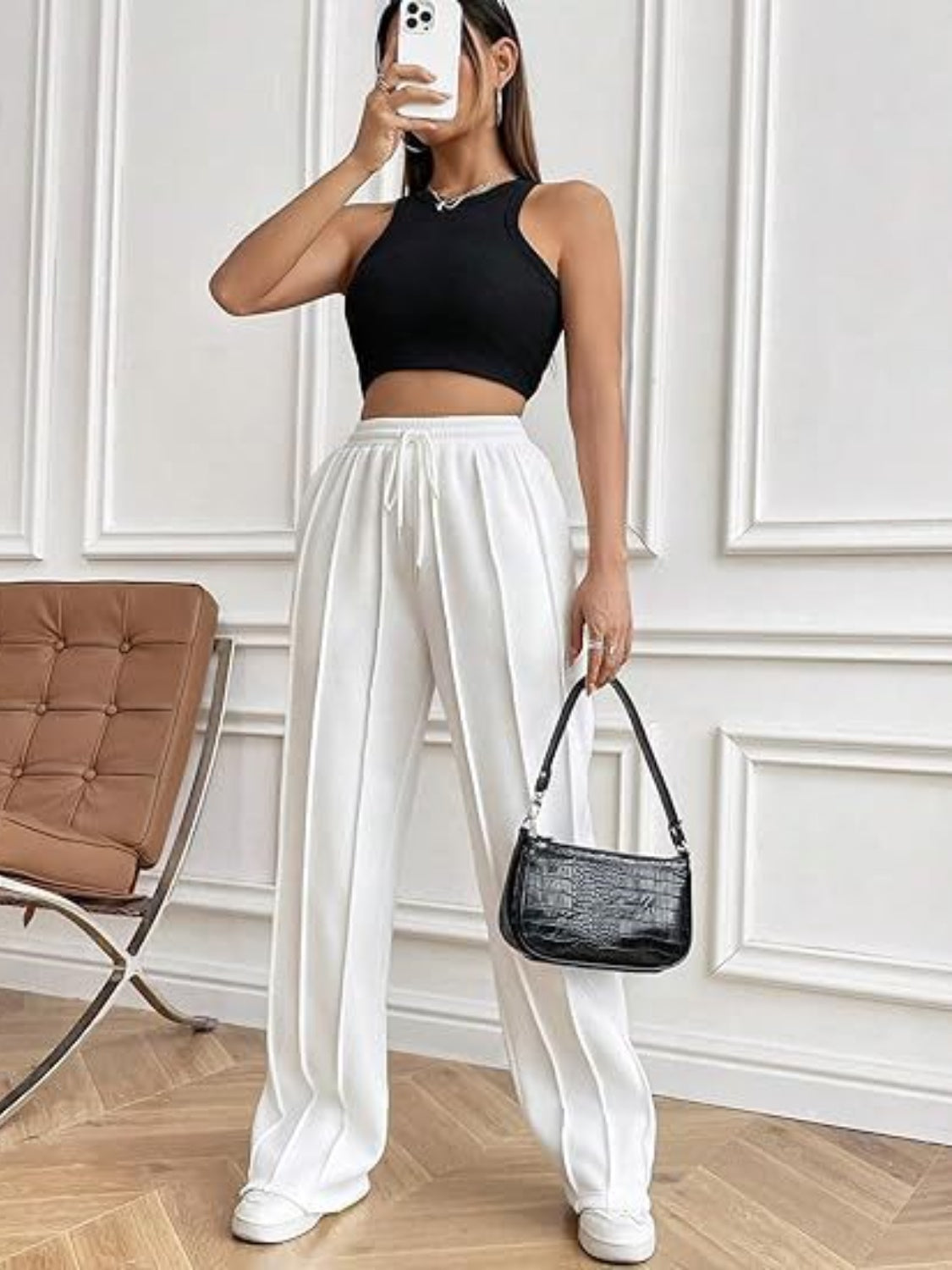Drawstring Wide Leg Pants with Pockets  Shop One Place
