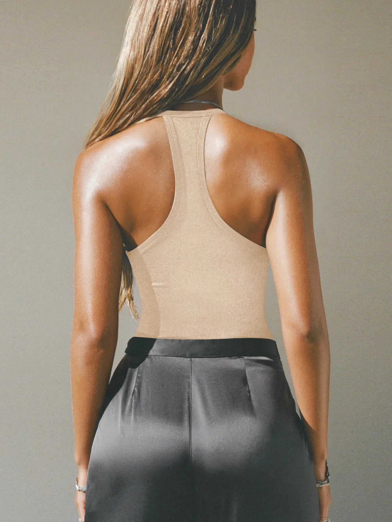 Cutout Ribbed Tank Top  Shop One Place