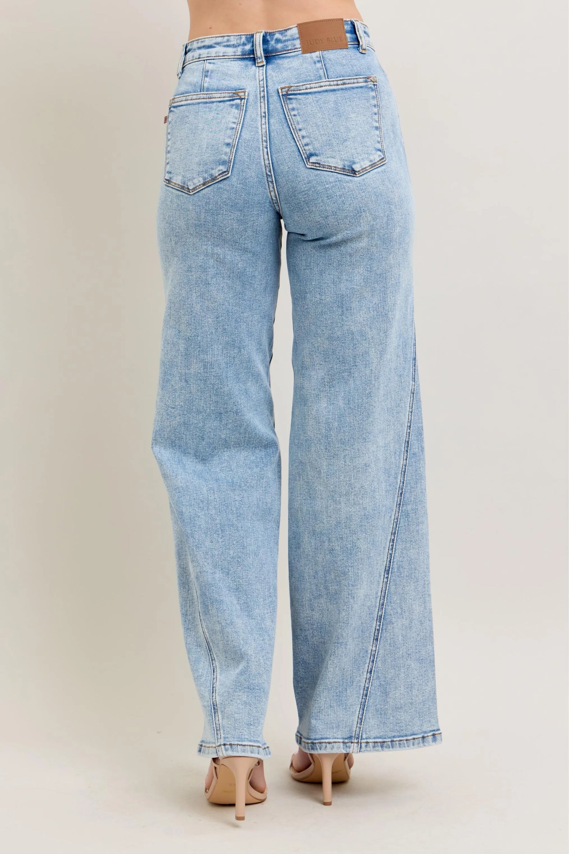 Judy Blue Full Size High Waist Wide Leg Jeans with Skewed Inseam Plus Size  Shop One Place