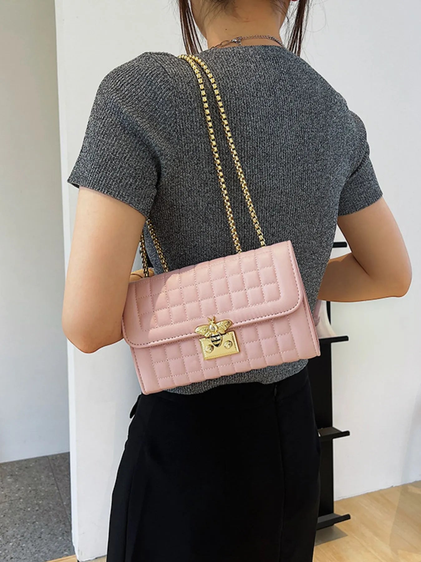 Quilted Chain Shoulder Bag  Shop One Place