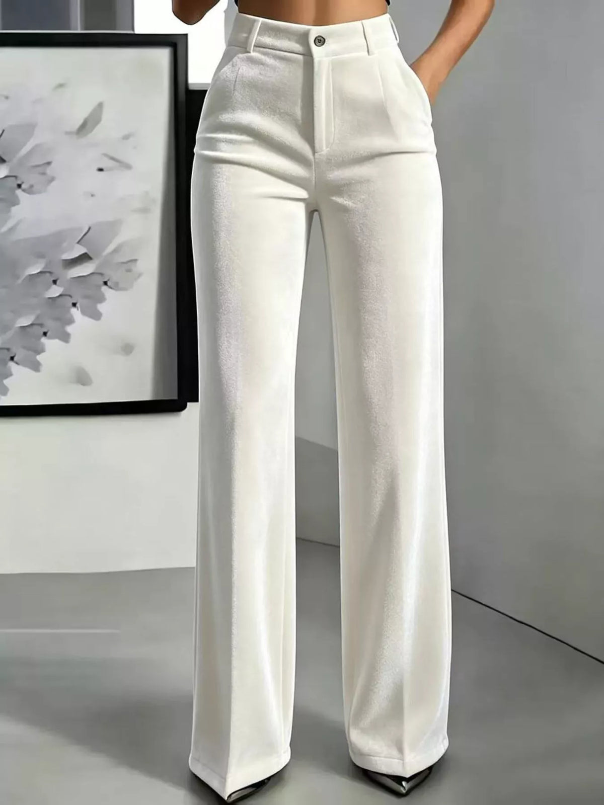 Women's High-Waisted Velvet Pants – view 9