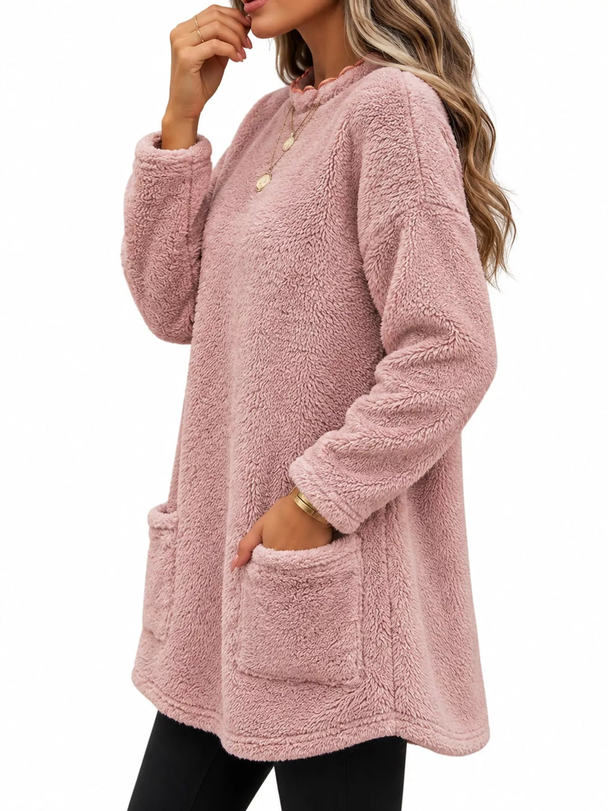 Women's Fleece Drop Shoulder Sweatshirt – view 10