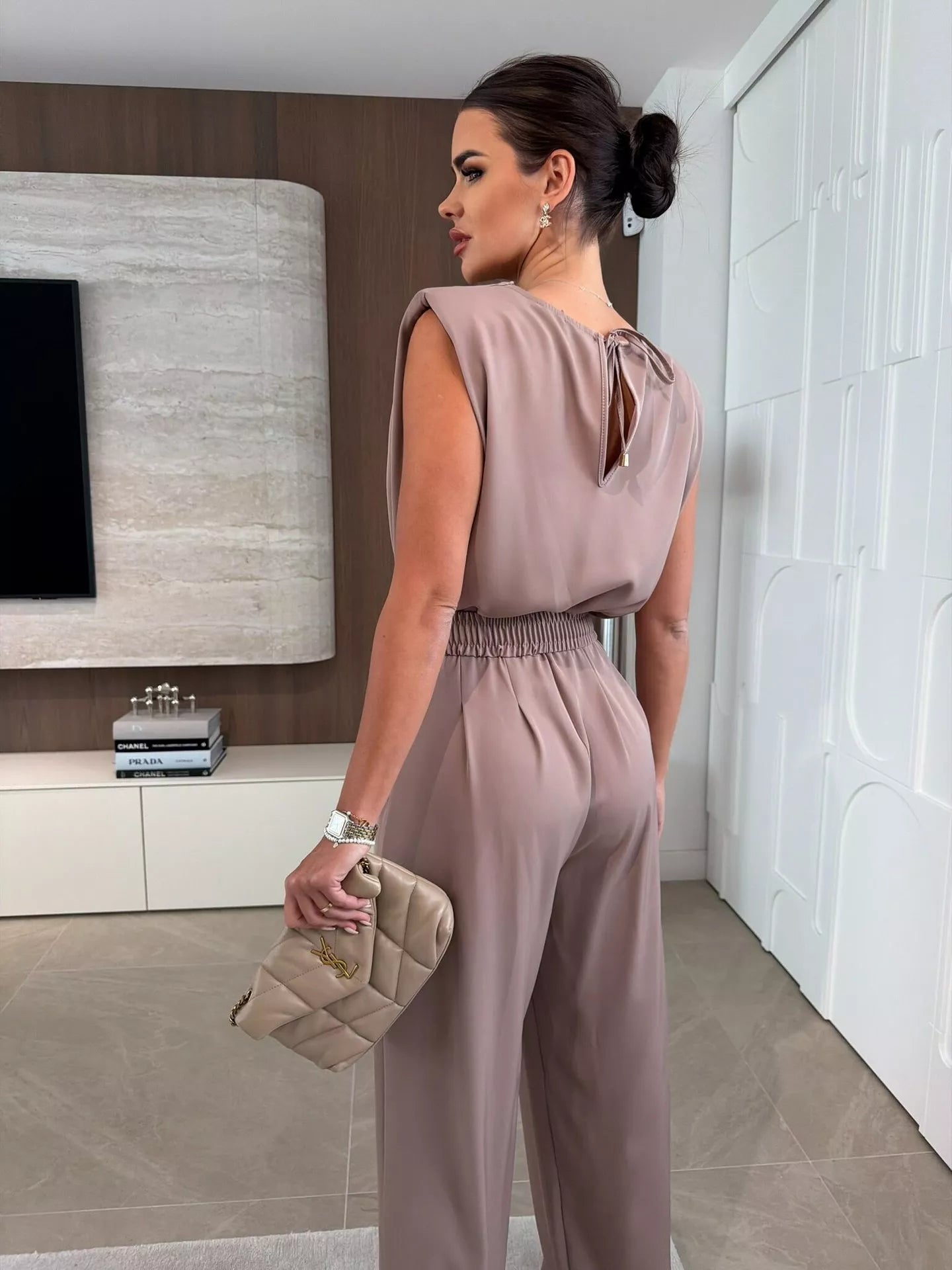 Cowl Neck Wide-Leg Jumpsuit  Shop One Place