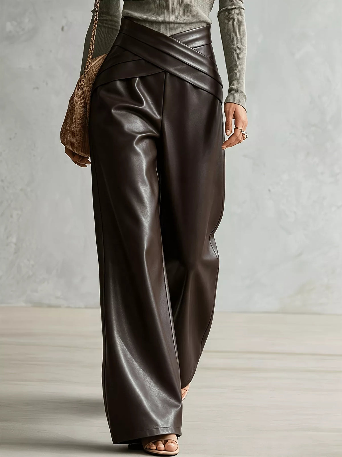 Women's Criss-Cross Detail Wide-Leg Pants – view 8