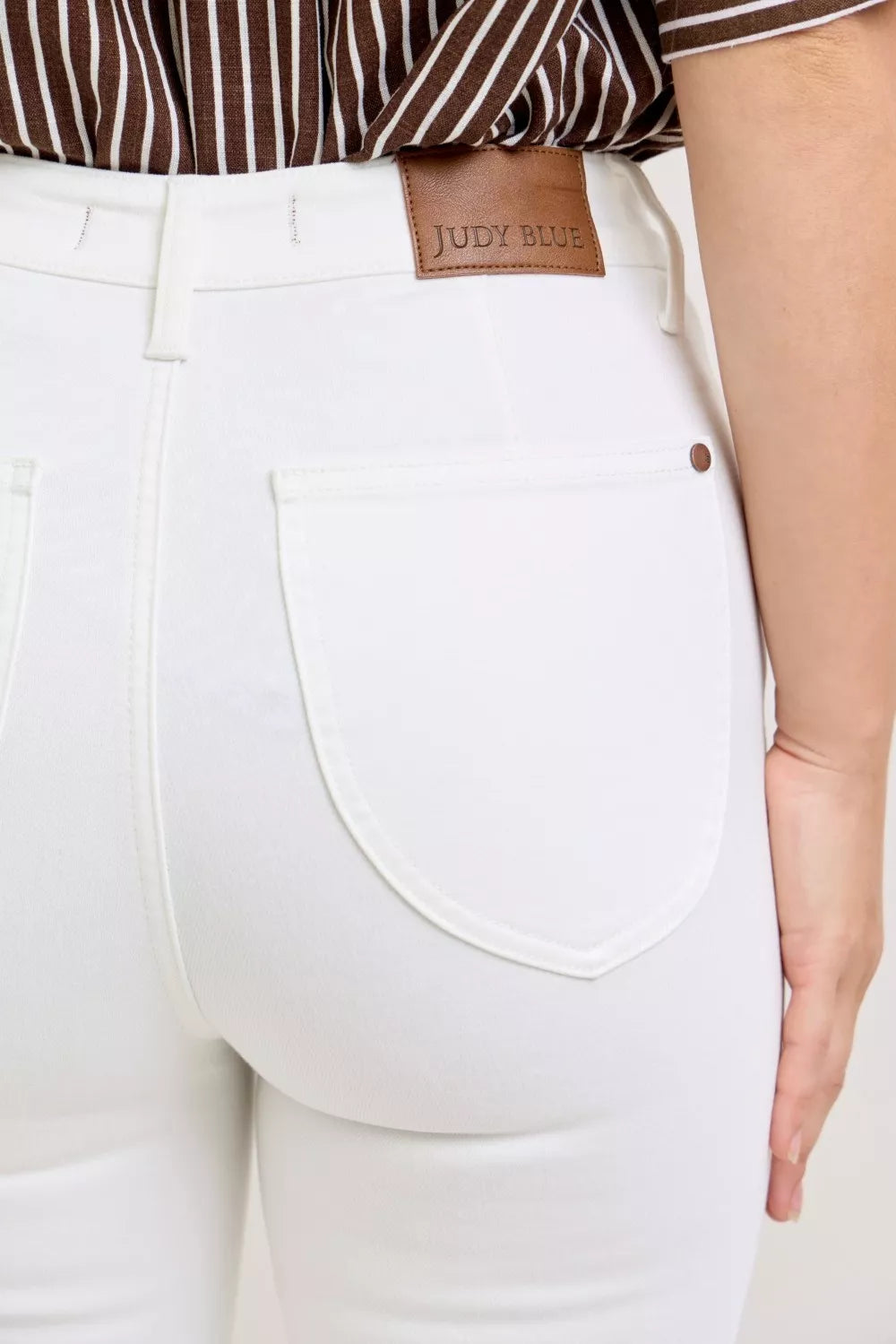 Judy Blue High Waist Extended Waistband Capri Pants with Spade Pockets  Shop One Place