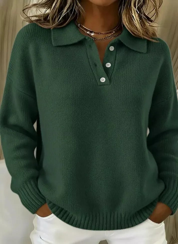 Full Size Button Detail Drop Shoulder Sweater Plus Size  Shop One Place