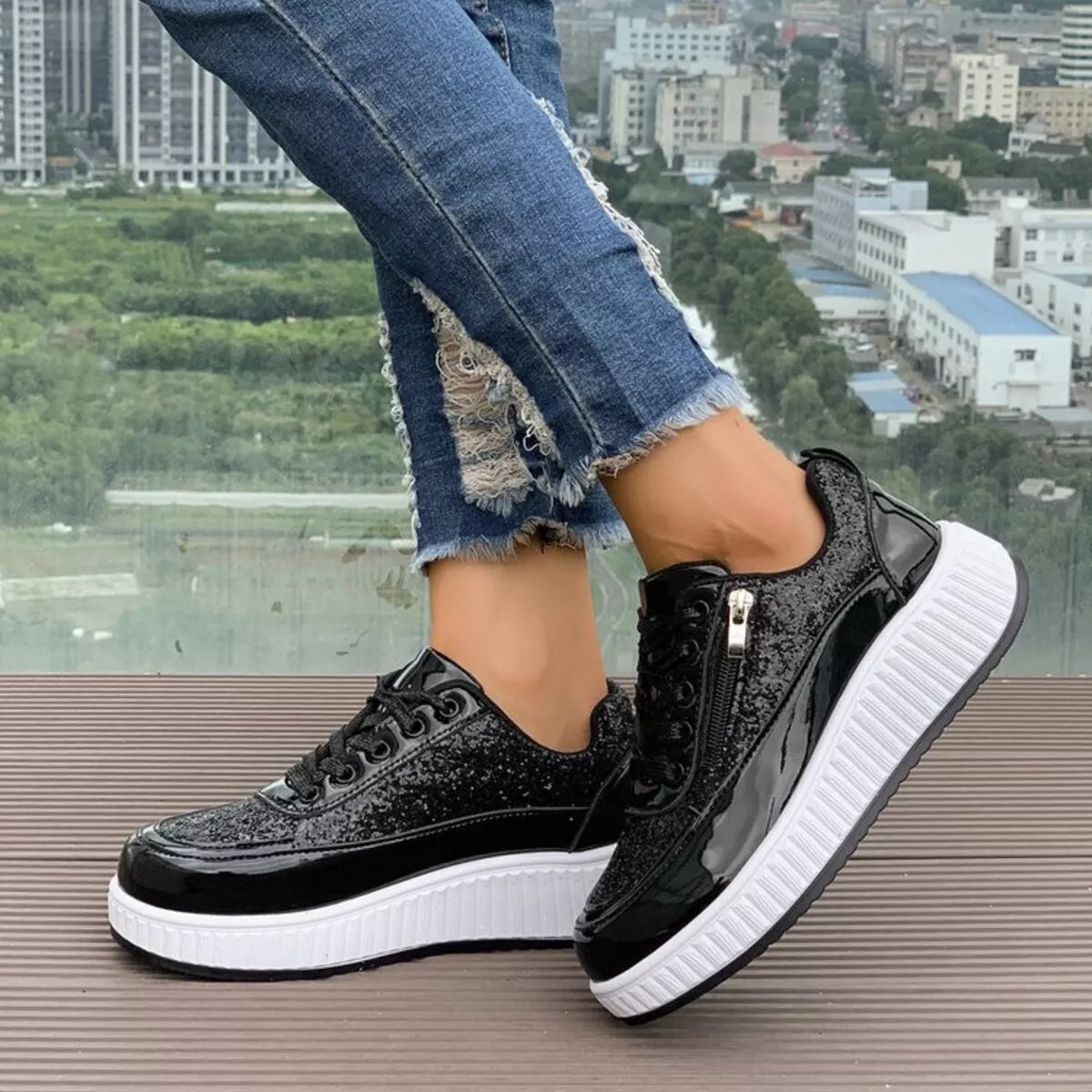 Lace Up Platform Sneakers  Shop One Place