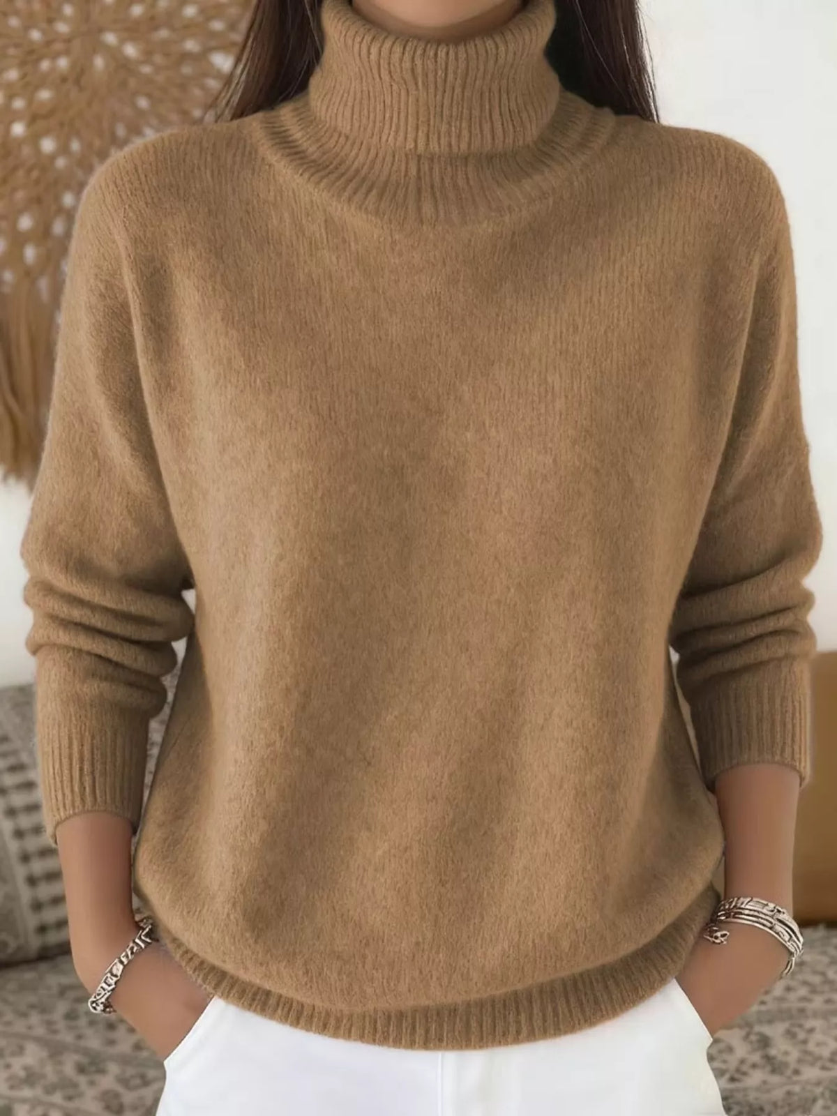 Women's Turtleneck Long Sleeve Sweater – view 13