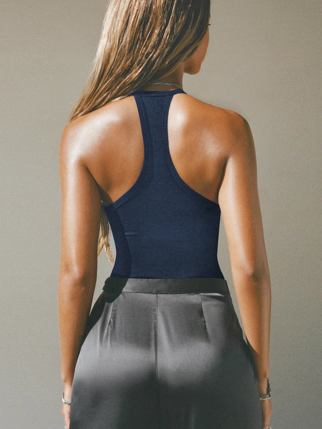 Cutout Ribbed Tank Top  Shop One Place