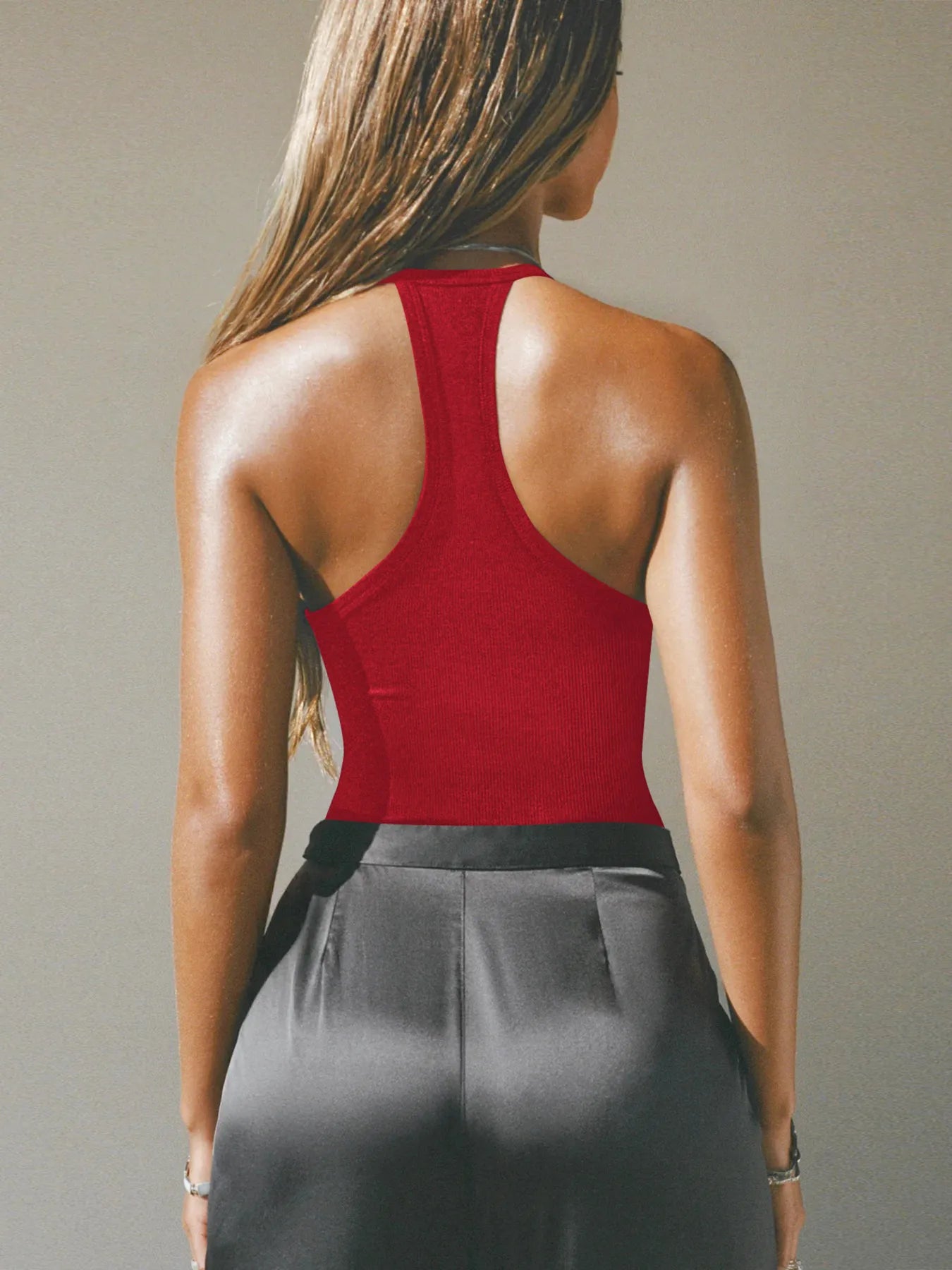 Cutout Ribbed Tank Top  Shop One Place