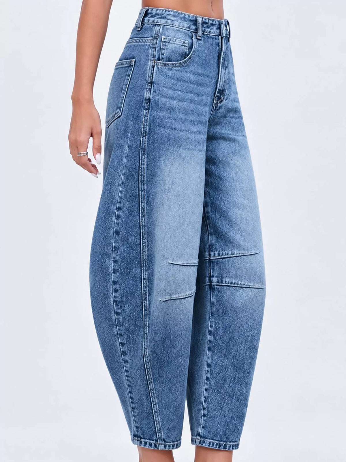 Women's High-Waist Barrel-Leg Jeans – view 2