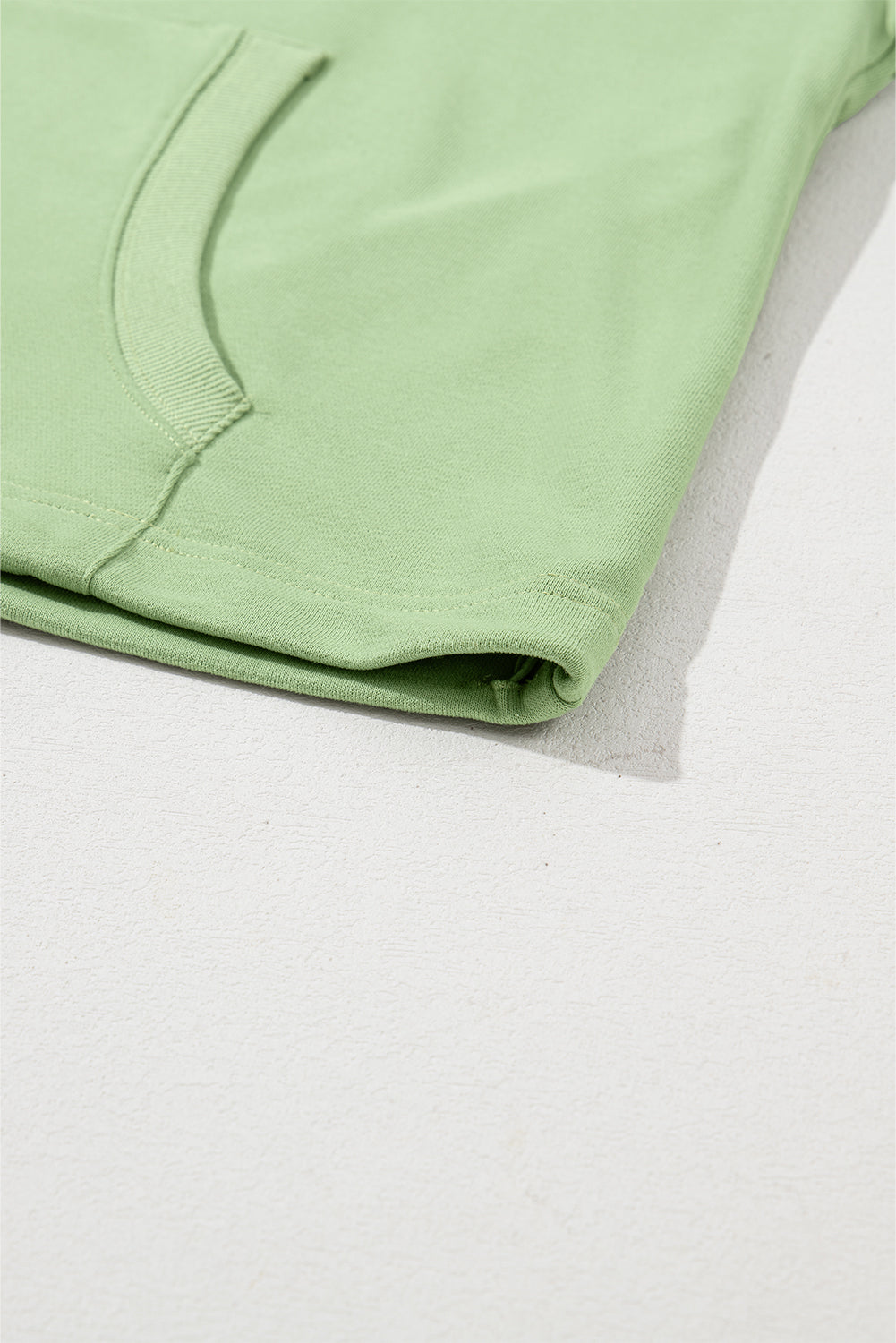 Moss Green Kangaroo Pocket Half Zipper Oversized Hoodie