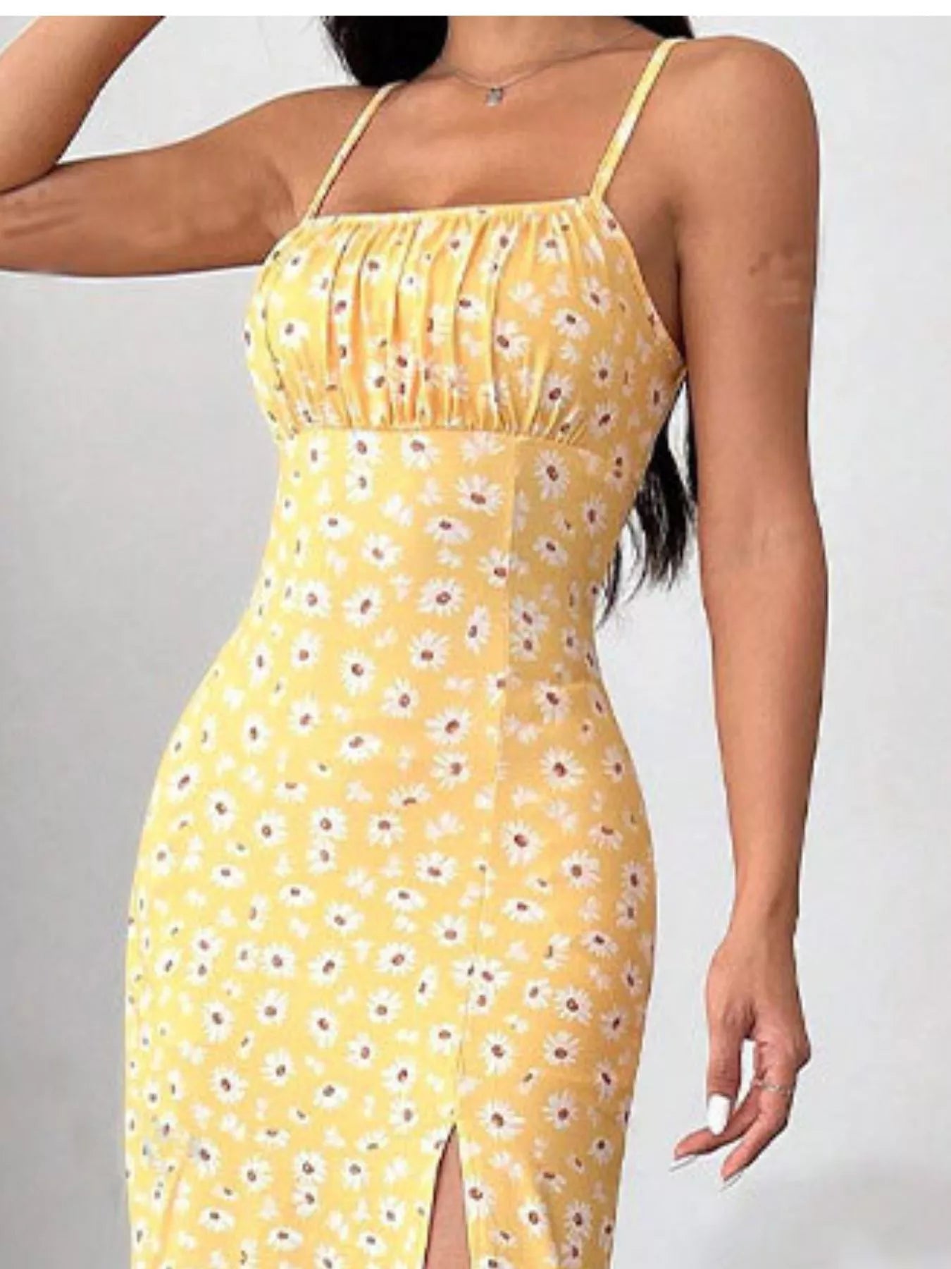 Slit Spaghetti Strap Midi Dress  Shop One Place
