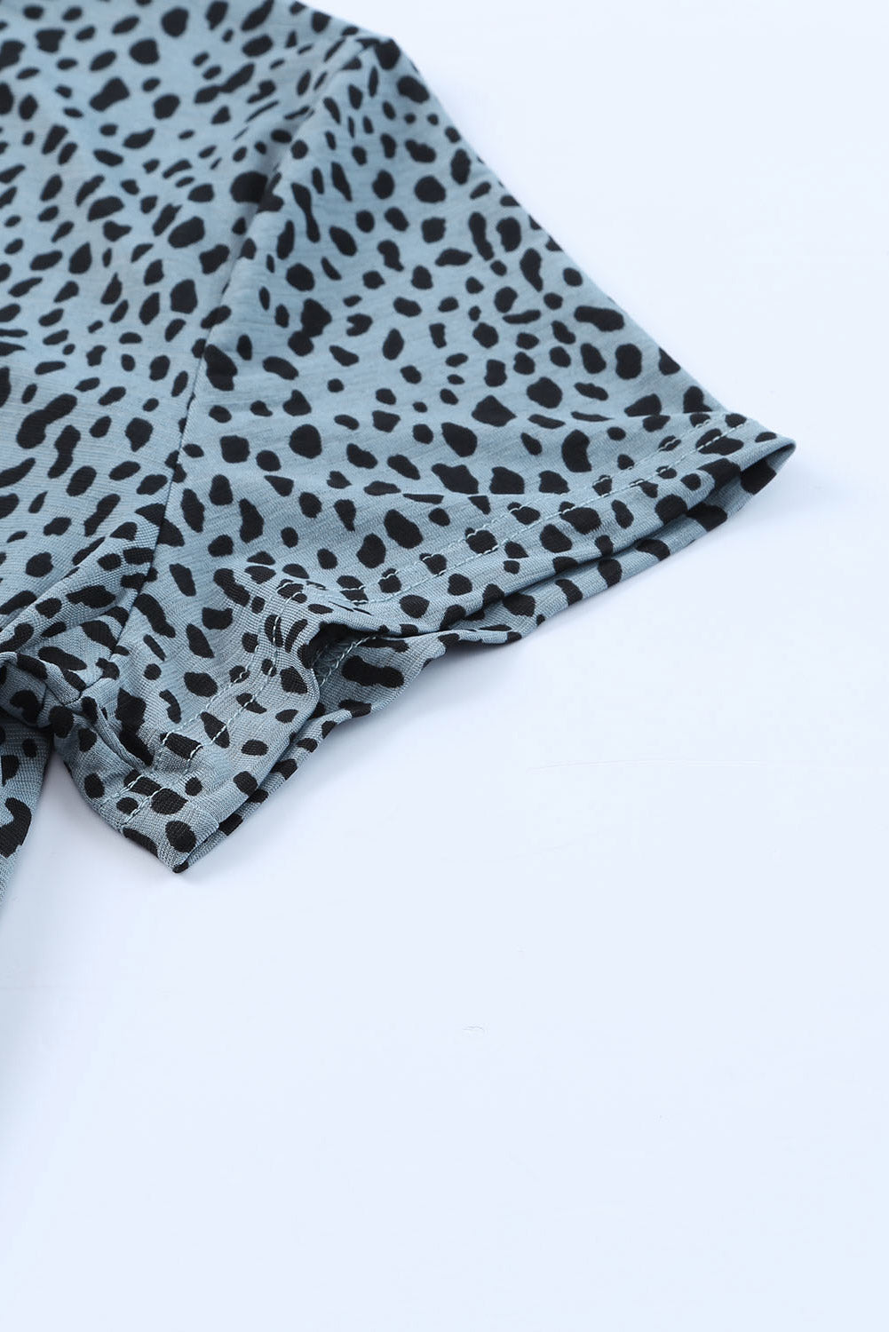 Cheetah Print Casual Crew Neck T Shirt