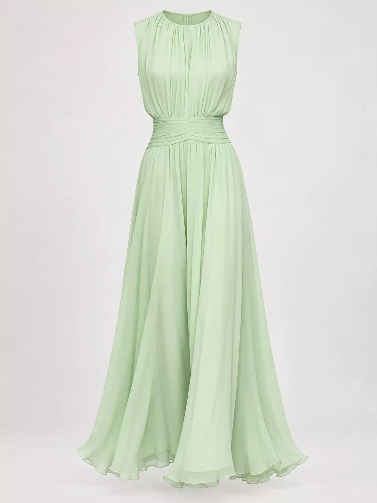 Women's Sleeveless Ruched Chiffon Maxi Dress – view 13