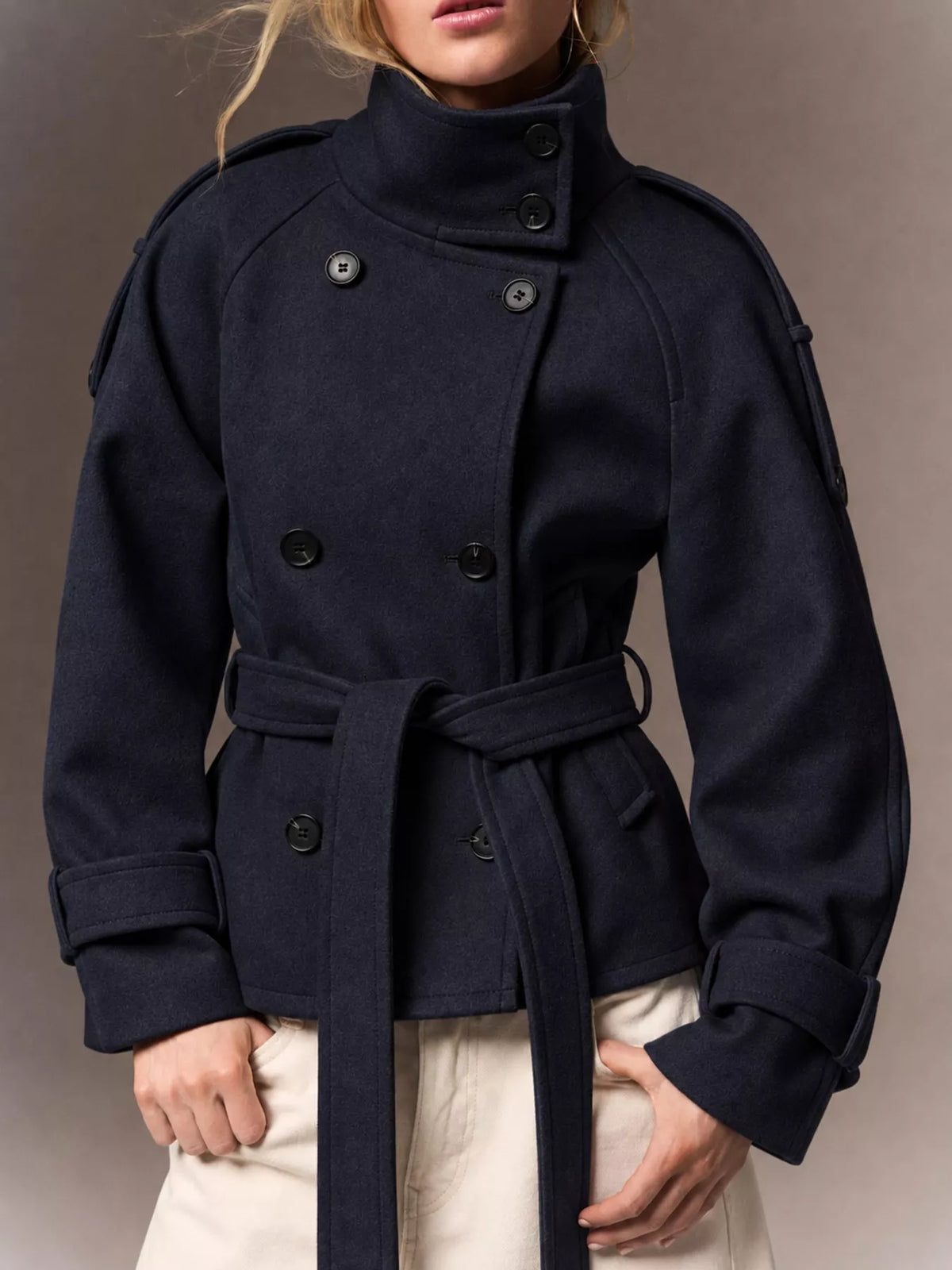 Women's Double-Breasted Belted Coat – view 13