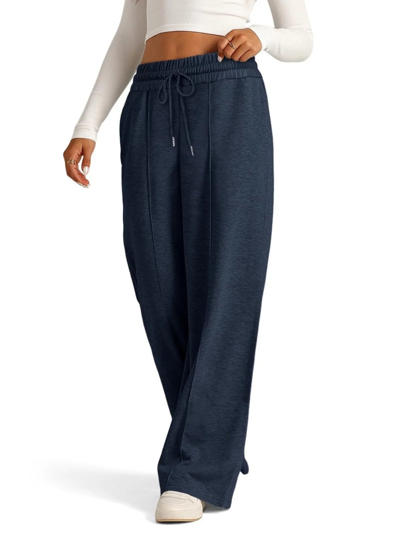Full Size Drawstring Relaxed Fit Wide Leg Pants Plus Size  Shop One Place