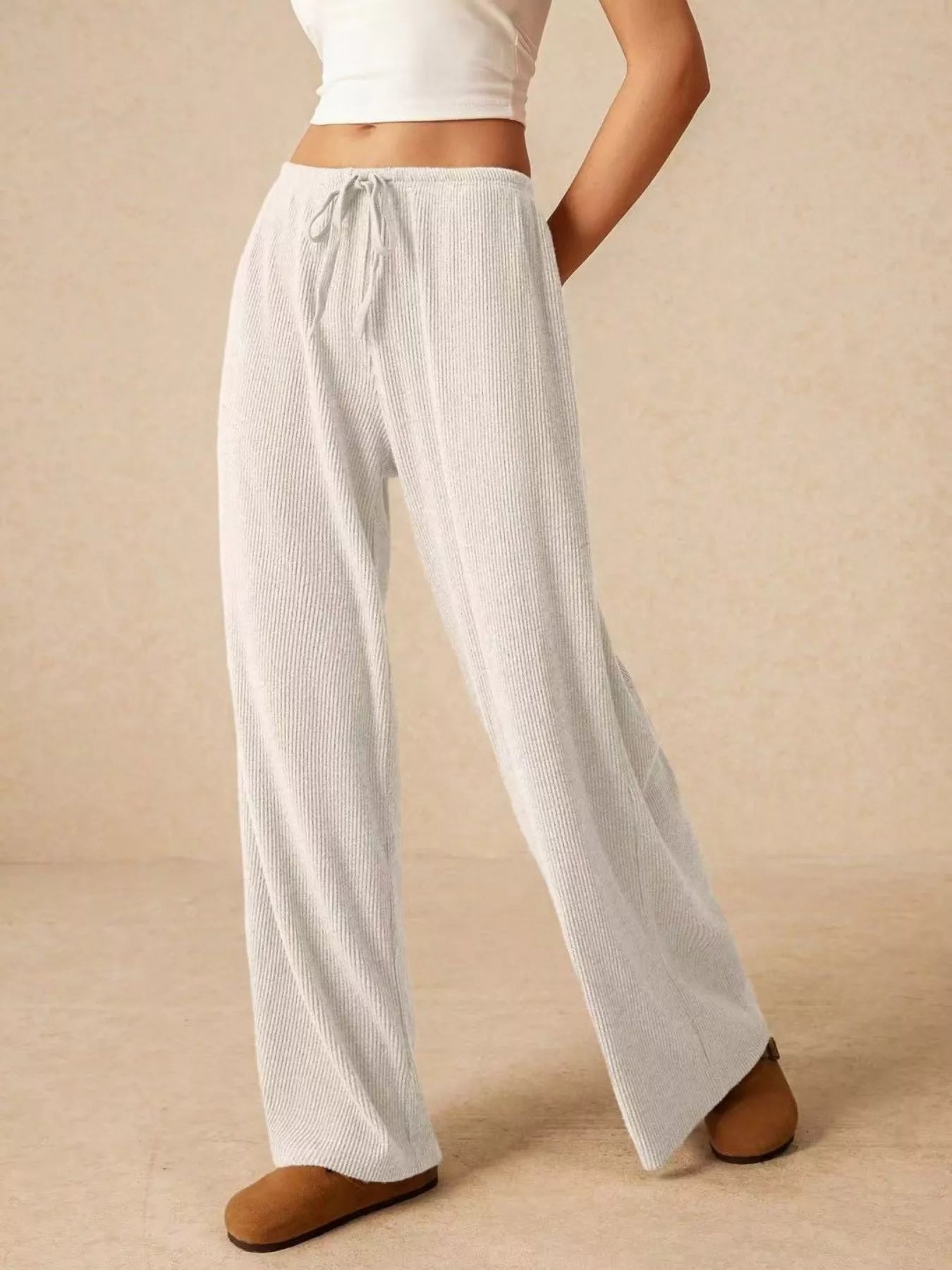 Drawstring Wide Leg Pants  Shop One Place
