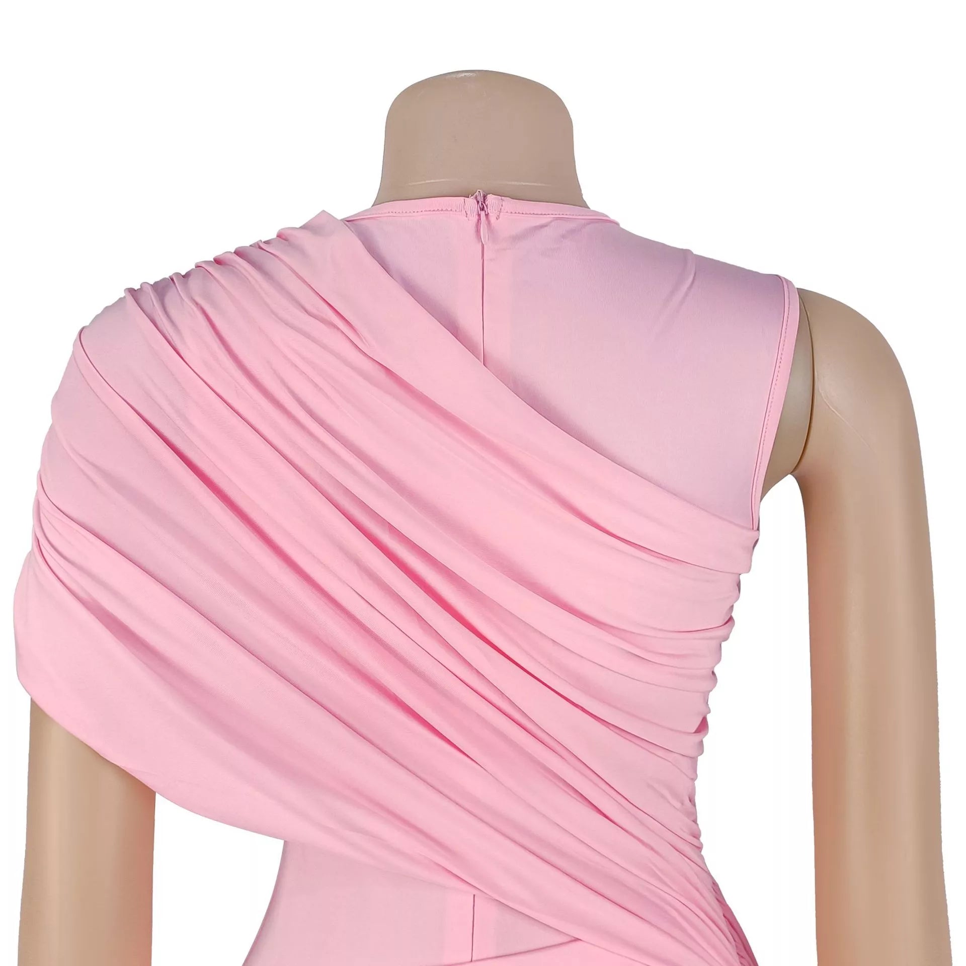 Ruched One-Shoulder Flare Leg Jumpsuit  Shop One Place