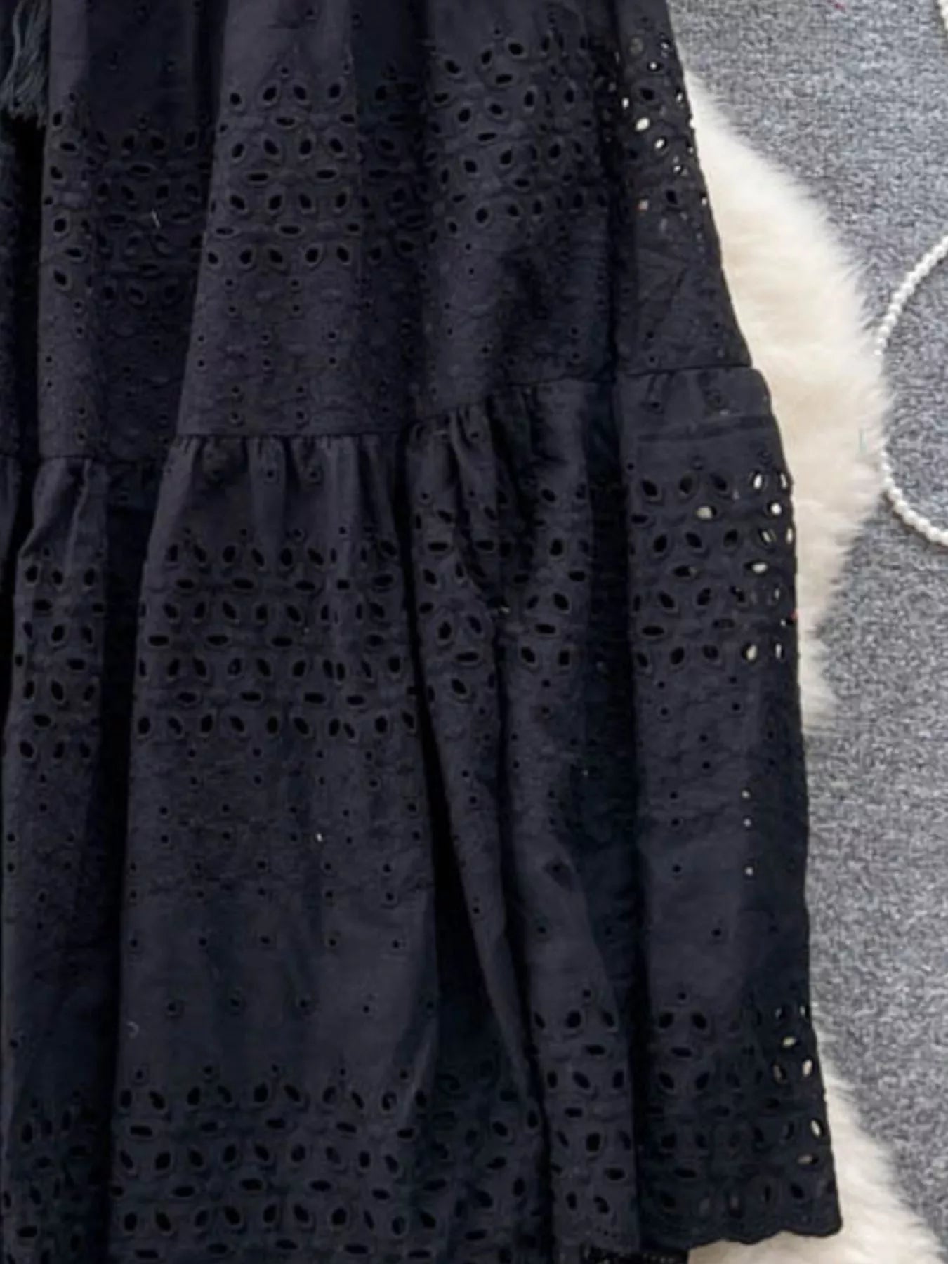 Eyelet Tiered Maxi Skirt  Shop One Place
