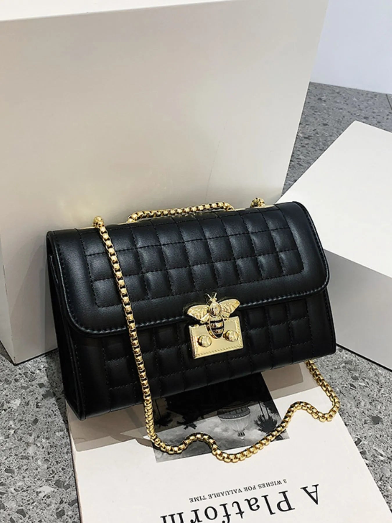 Quilted Chain Shoulder Bag  Shop One Place