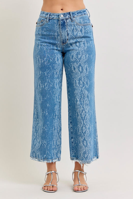 Judy Blue High Rise Ankle Wide Leg Jeans  Shop One Place