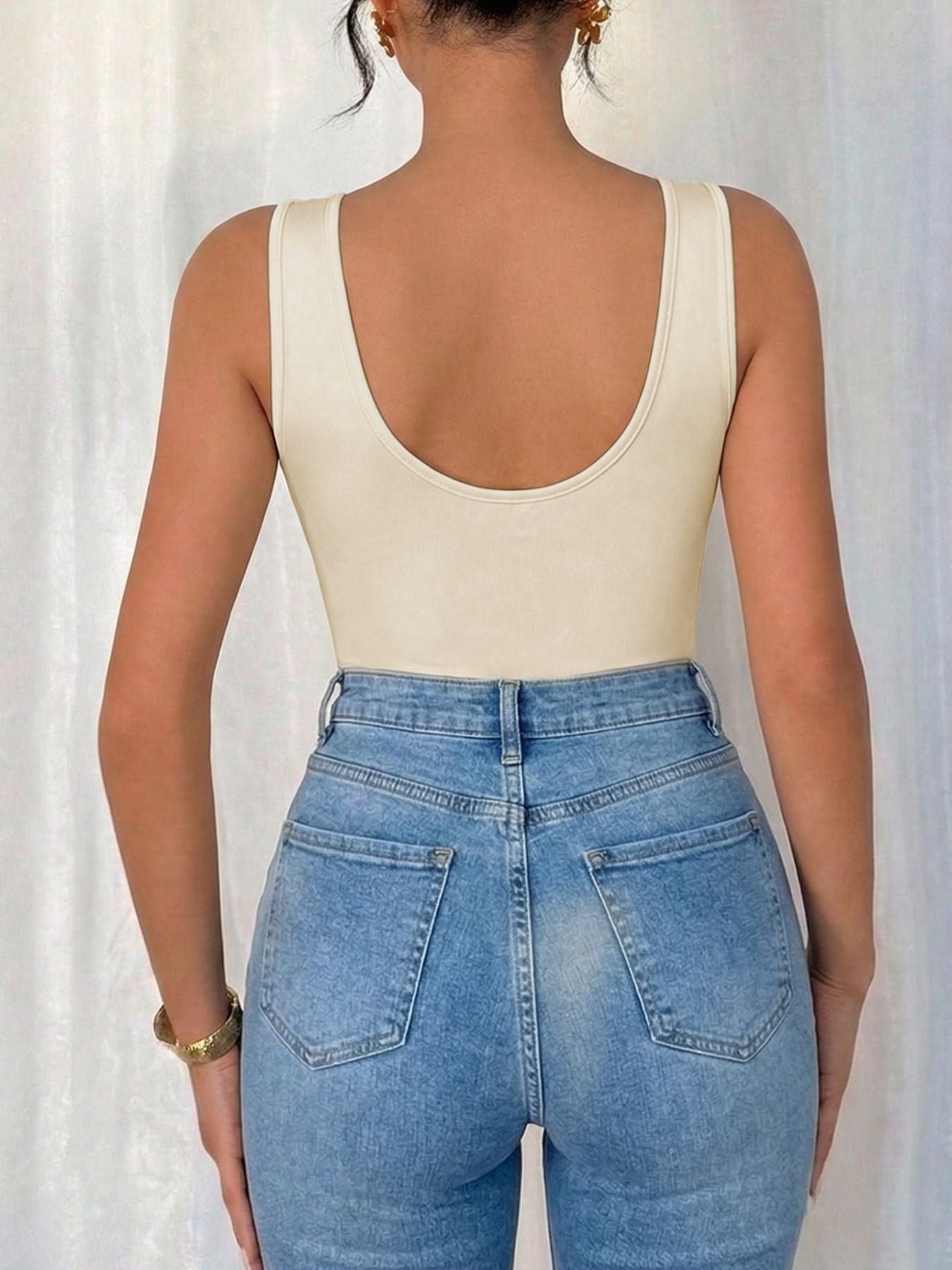 Cowl Neck Sleeveless Bodysuit  Shop One Place